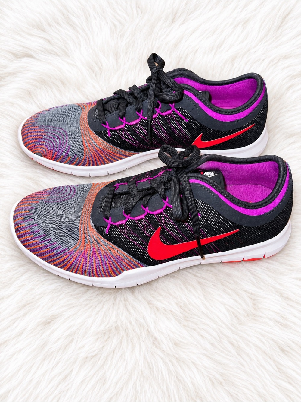 Nike Flex Adapt TR Training Sneakers Women’s 9 | Black Pink Orange Athletic Gym